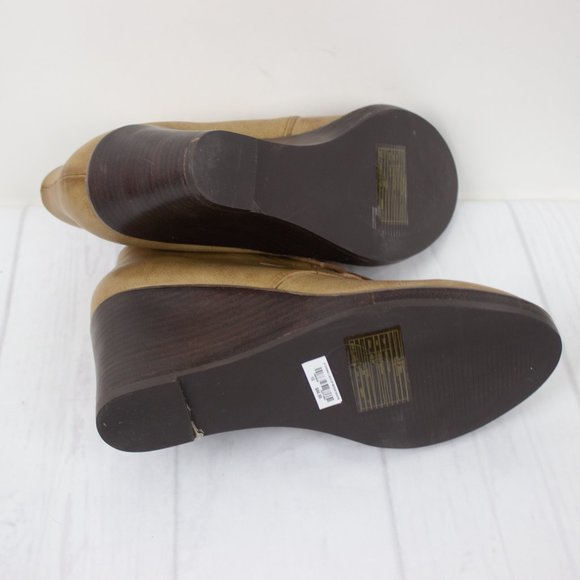 Torrid Tan Lace Up Wedge Ankle Boots - Picture 6 of 6